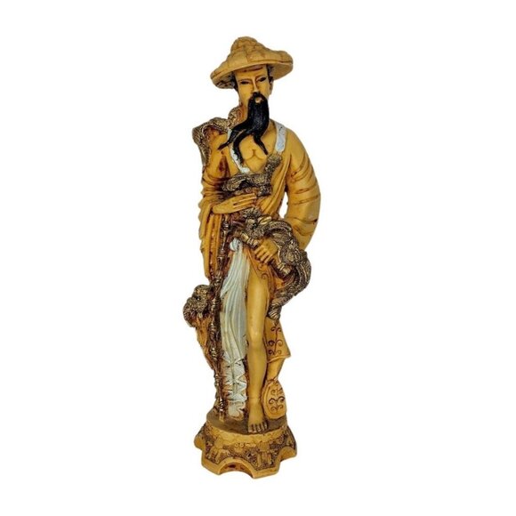 Vintage 1950's/60's Artmark Japanese Man Resin Figurine Made in Italy